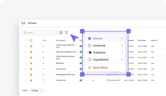 ivyforms centralized dashboard